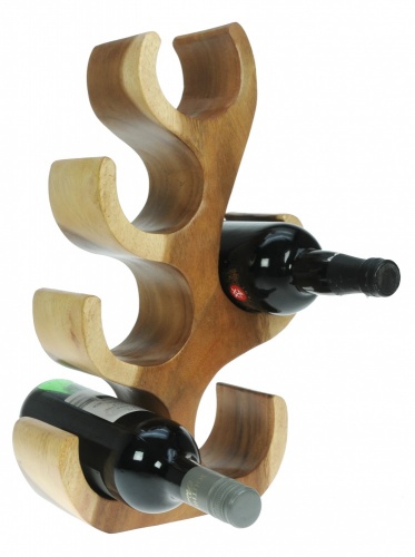 YO72 - Carved 6 Bottle Wine Holder (30 x 8 x 12cm) (Pack Size 3)